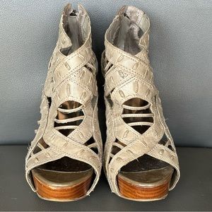 Guess Open Toe Gladiator Platform Heels